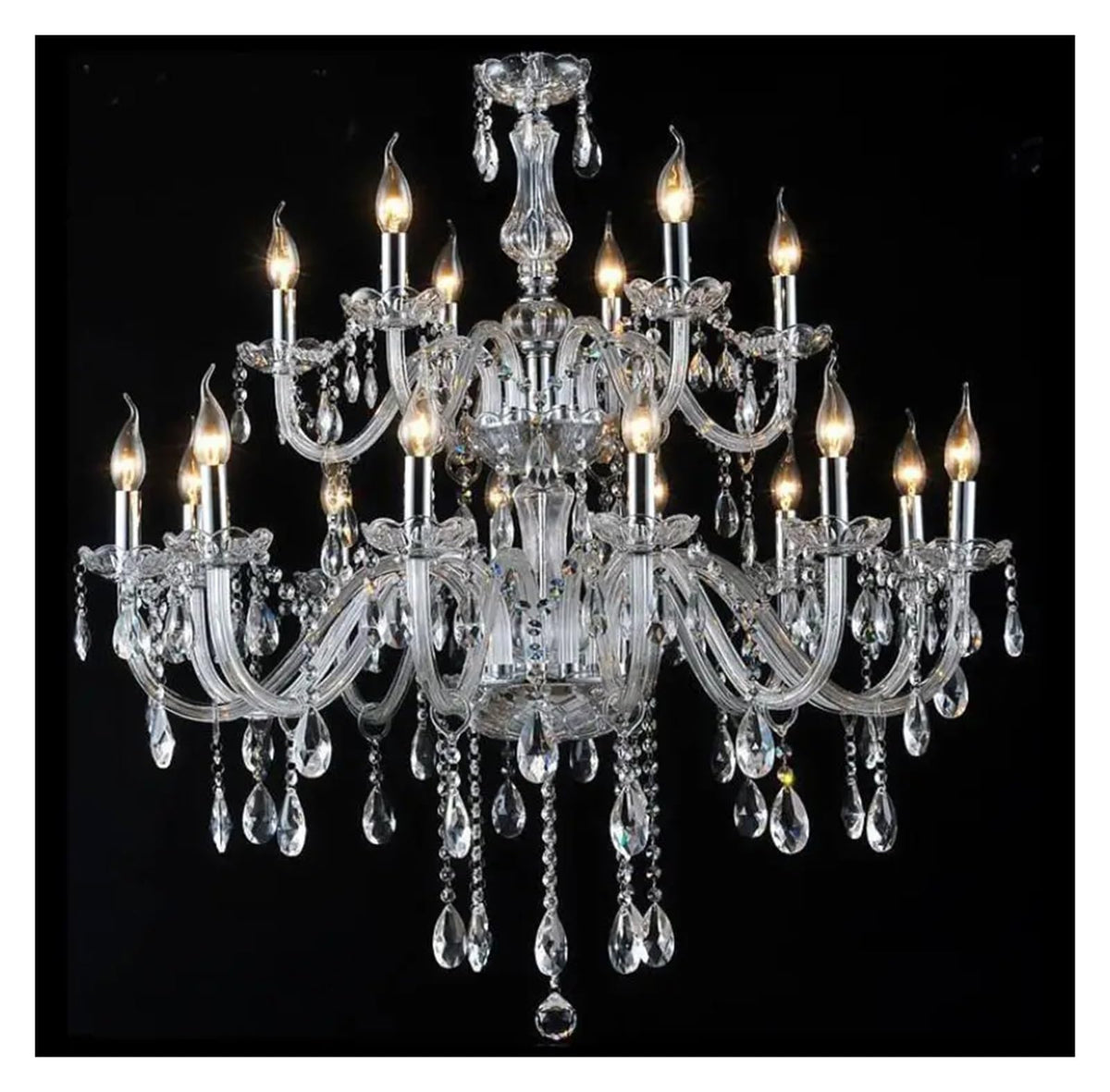 Modern Elegant Transparent Crystal Chaners Multi Arms European Style Optional Lustres De Cristal Chaner LED Without Shade Wall Lamp E14 Lustre,for Home Decor (1 Arm)