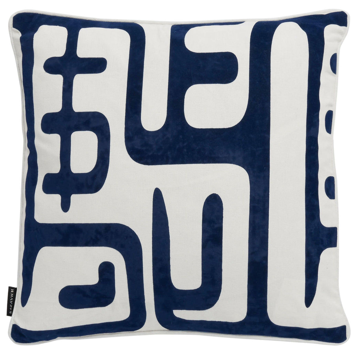 SAFAVIEH Maize Modern Throw Pillows Set of 2, 24x24 Black PIL162A-2424-SET2