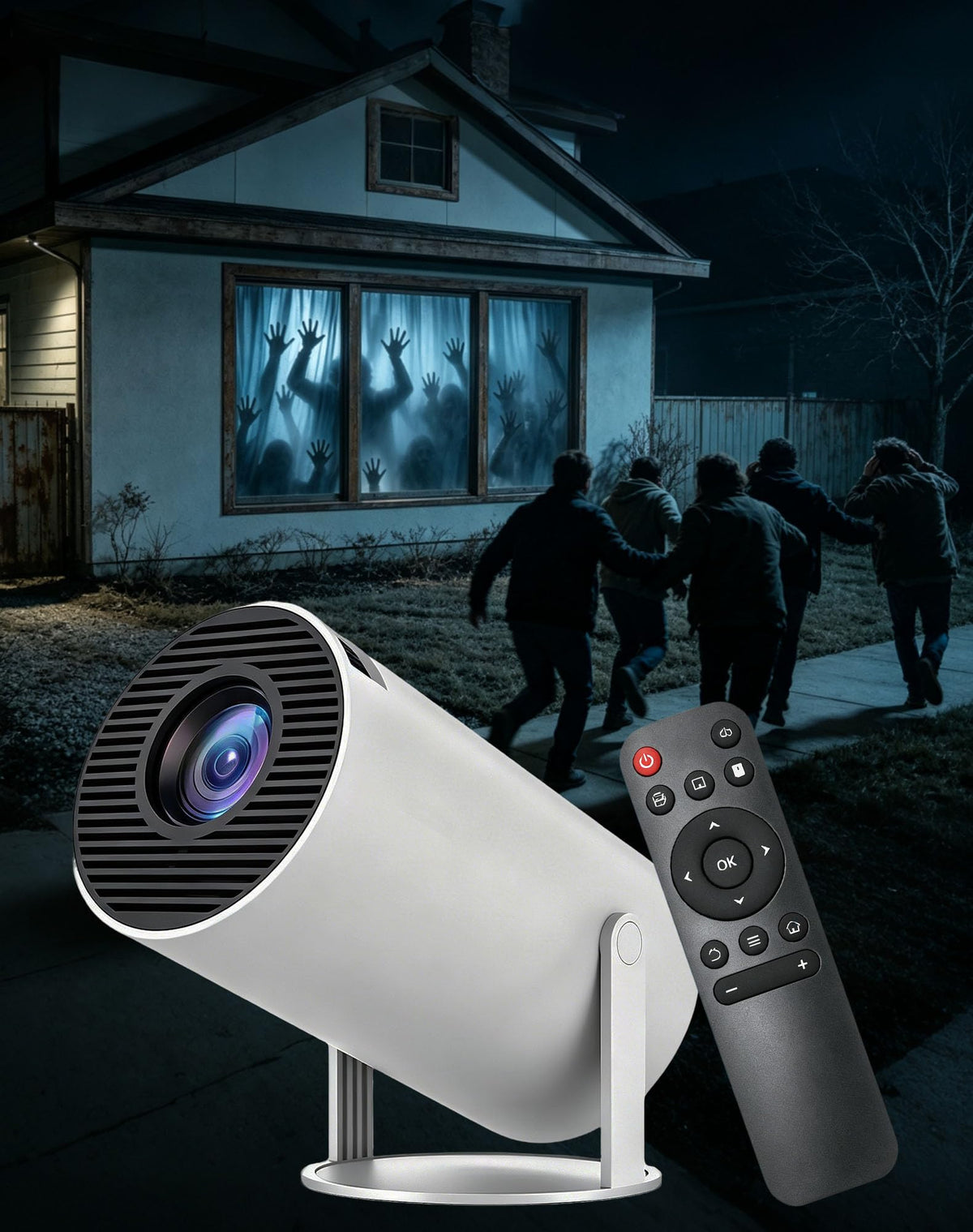 Scary Decorations Halloween Window Projector，white：With Effect fabric