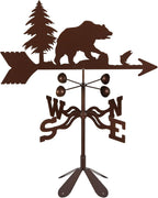 EZ Vane Steel Bear Weathervane with Wind Cups — 4-Sided Mount