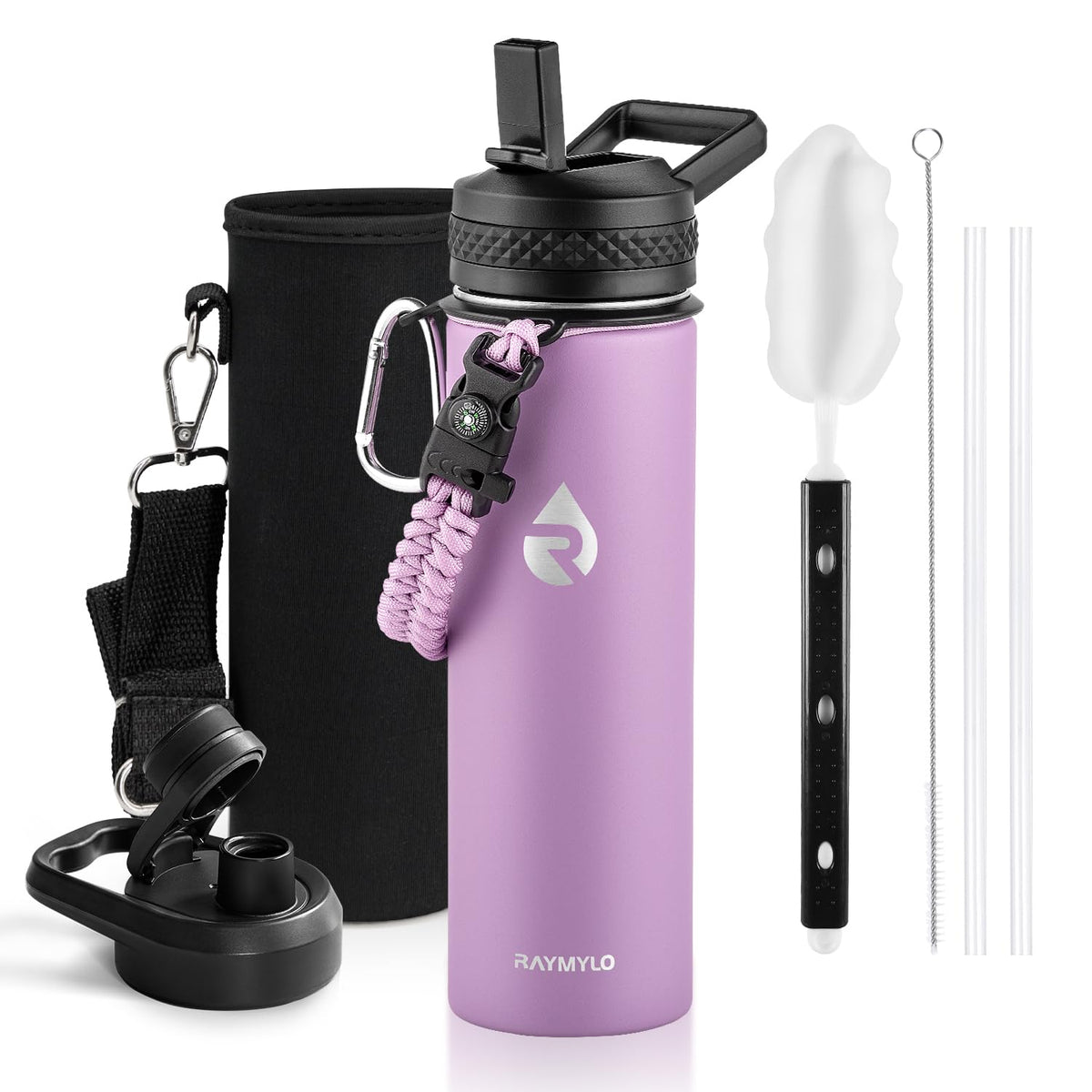 RAYMYLO Insulated Water Bottle 40 oz, Triple Wall Vacuum Stainless Steel