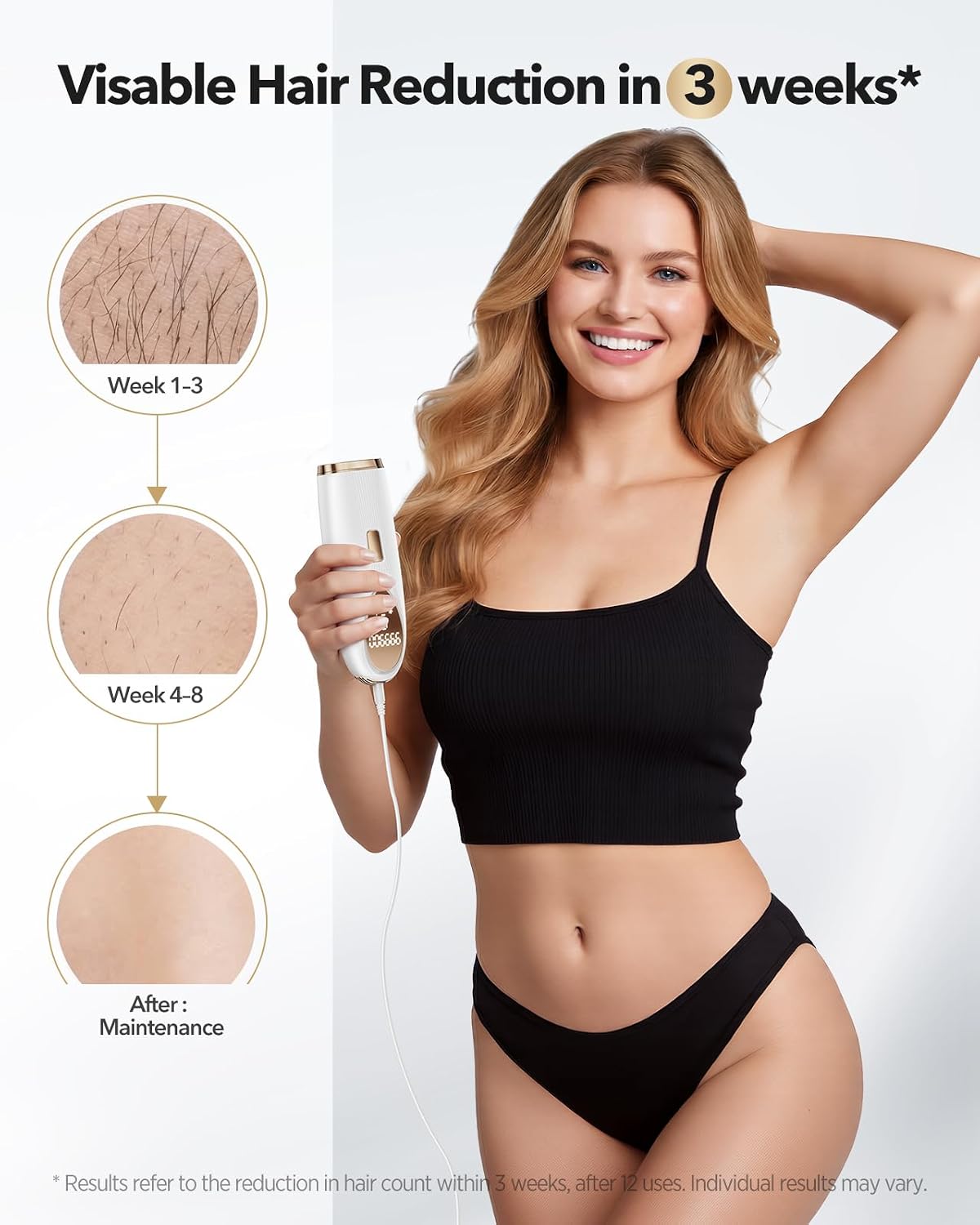 Laser Hair Removal for Women, IPL Device with 45F° Ice-Cooling
