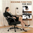 GTPLAYER Mid-Back Office Chair, Comfortable Chairs with Flip-up Arms, Black
