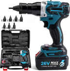 Electric Rivet Nut Gun Set, Cordless Automatic Riveter Tool