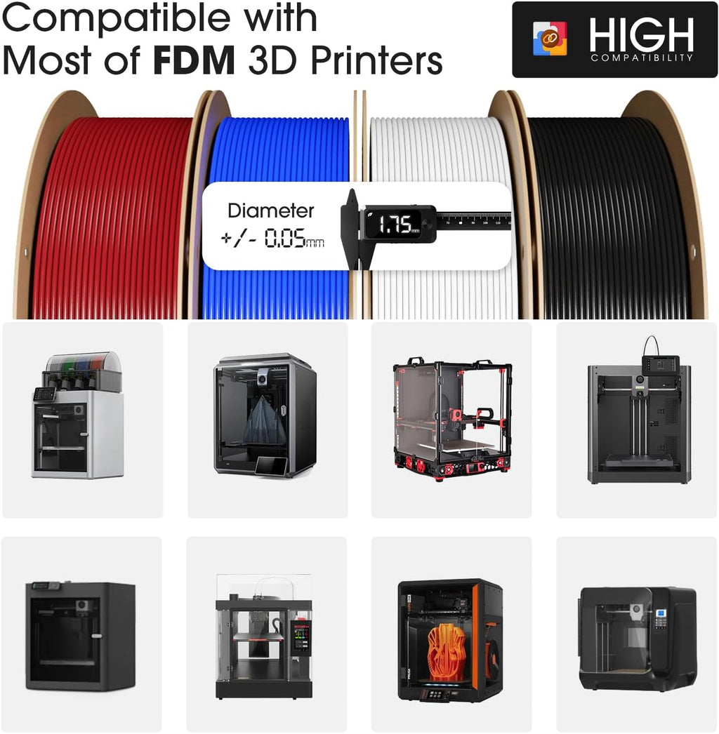 eSUN PLA Basic Filament 1.75mm 3D Printer Filament 10KG 10 Colors