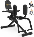 GuuG Hip Abductor Adductor Machine: Booty Builder with 2 Resistance Bands 2 in 1 Adduction Abduction Machine Inner and Outer Thigh and Glute Workout Equipment