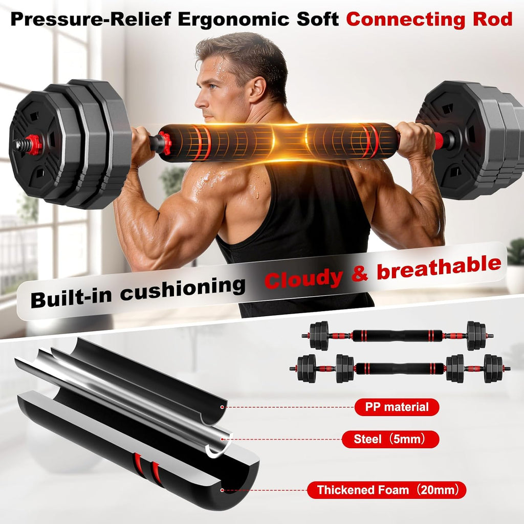 Adjustable dumbbell set,20/30/45/70/90lbs Free Weights Dumbbells Set 5in1