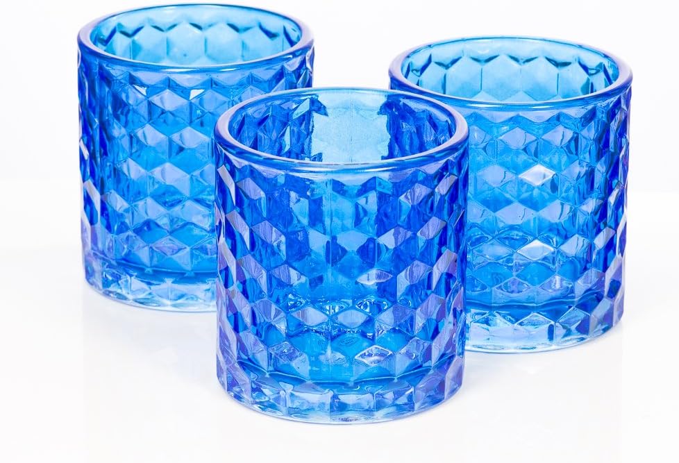 Richland Green Chunky Honeycomb Glass Votive & Tealight Candle Holder Set of 48