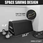 HT01-B Hip Thrust Bench, Hip Thrust Machine for Core&Ab Strength Training, Hip Thrust Booty Workout Box with Non-Slip, Glute Bridge Machine for Home and Gym, Large/Medium Size