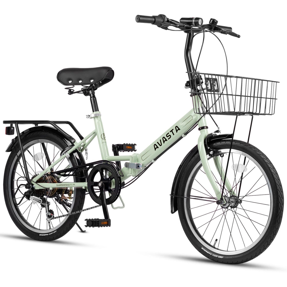 AVASTA Quartet Folding Bike, 20/24 Inch, 7-Speed, Dual Brakes
