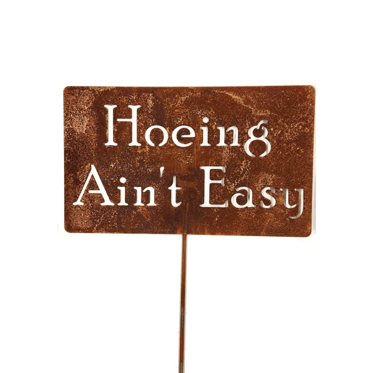 Funny Garden Stake 20 to 33 Inches Tall (Peas & Quiet, Large 28" Tall)