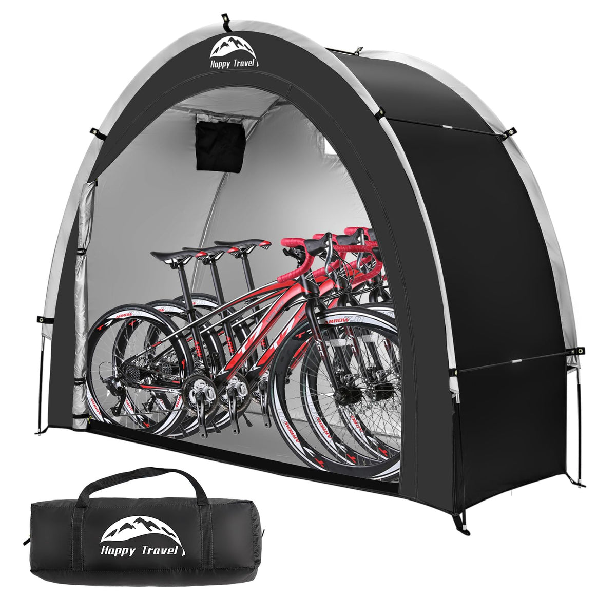 Happy Travel Bike Storage Shed Tent, Outdoor Portable Bicycle Storage Sheds