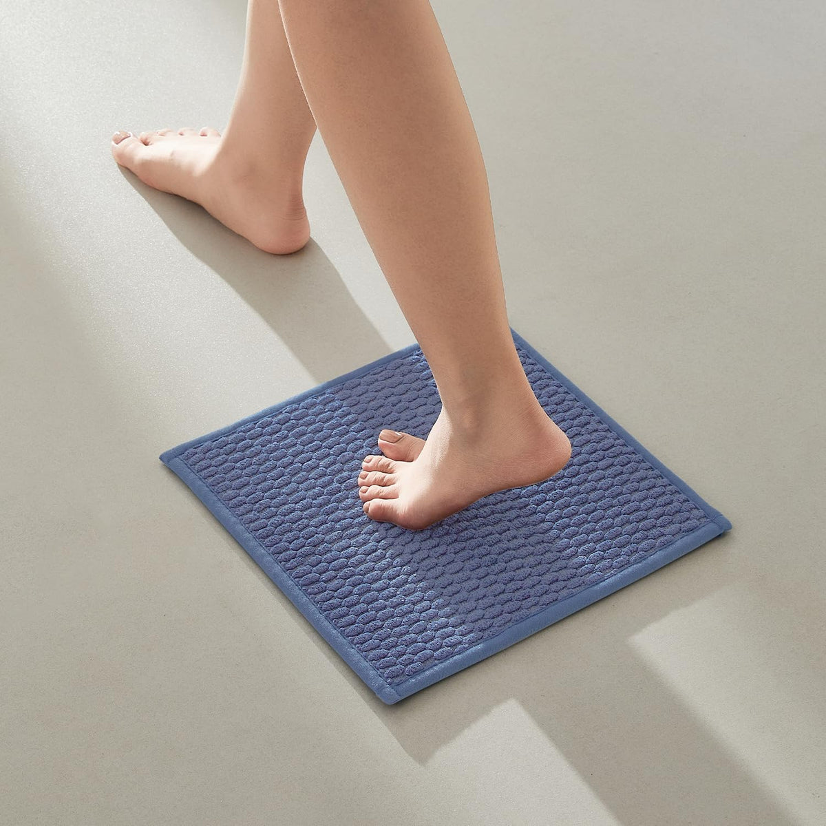 TYUU Bathroom Runner Rugs, Long Bath Mat Runner Washable Thin Quick Dry Low Pile Bathroom Runner Rugs Non Slip, Beige 24"x70"