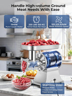 Commercial Meat Grinder, 1100W Electric Meat Grinder Heavy Duty