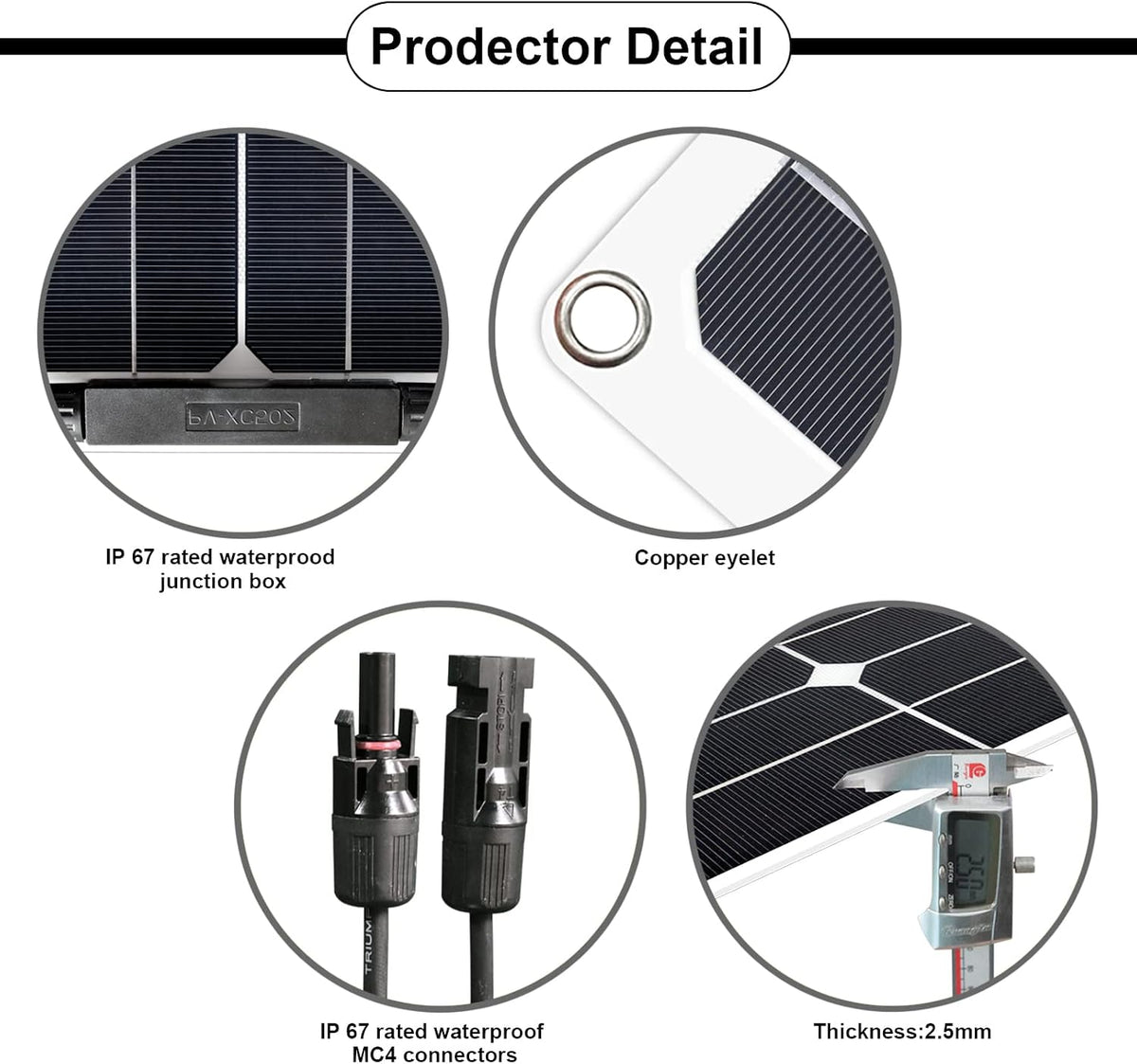 200W 12V (2pcs 100W) Flexible Monocrystalline Solar Panel with Solar Cable Waterproof Photovoltaic Module for Non-Flat Surface