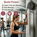 Portable Infinity Ropes Machine, Closed Loop Nylon Rope Trainer for Grip, Arms, Back and Body Coordination Exercises, Home Gym Pulley System