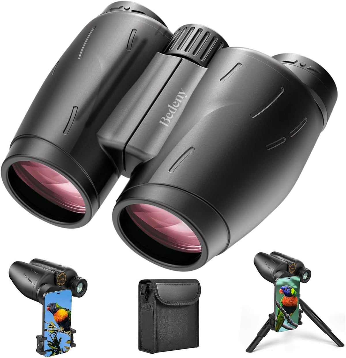 25x30 High Powered Binoculars for Adults,Compact/Waterproof Binoculars with Universal Phone Adapter, Tripod and Tripod Adapter, Large View Binoculars for Bird Watching，Outdoor Sports and Concerts