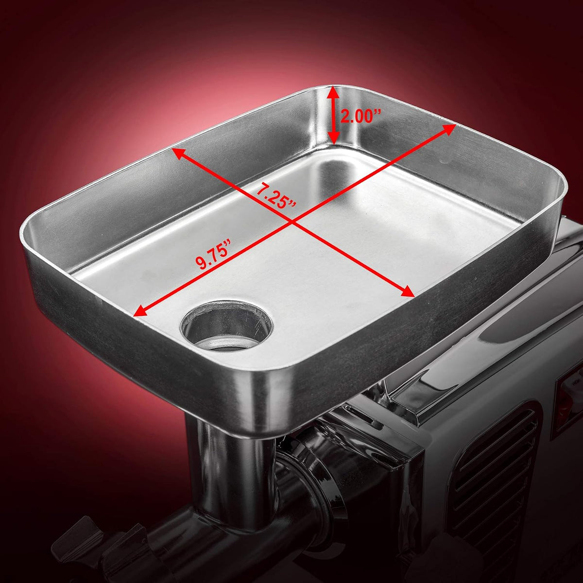 STX Turboforce II "Platinum" Heavy Duty Electric Meat Grinder & Sausage Stuffer: 6 Grinding Plates, 3 S/S Blades, 3 Sausage Tubes, Kubbe, 2 Meat Claws, Burger-Slider Patty Maker - Black