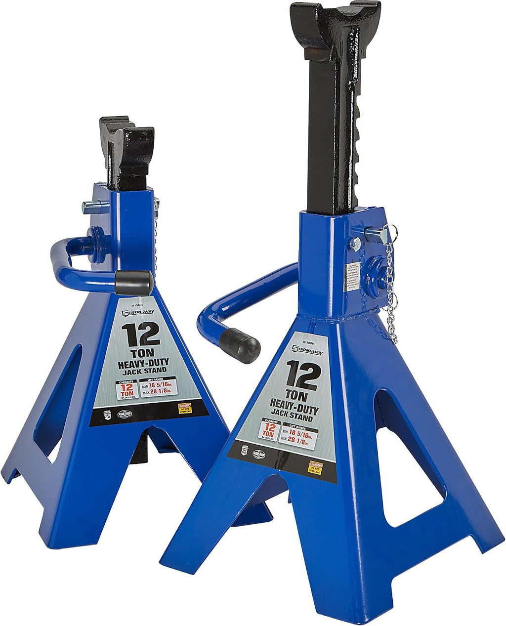 Strongway Double-Locking 12-Ton Jack Stands, 24,000-Lb., Pair