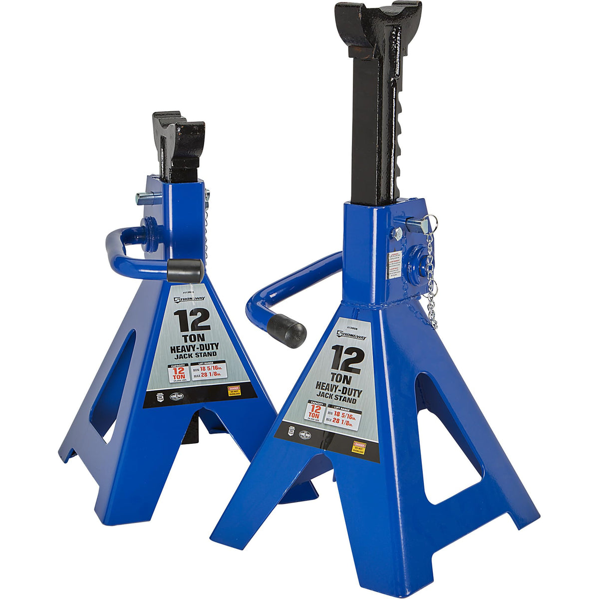 Strongway Double-Locking 12-Ton Jack Stands, 24,000-Lb., Pair