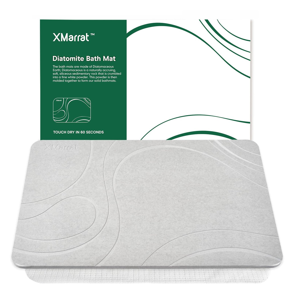 XMarrat Extra Large Stone Bath Mat for Bathroom, 2 Pack, 31.5"x19.7"