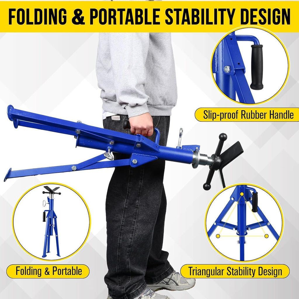 2PCS Pipe Jack Stand, 2500LB Carbon Steel Heavy Duty Pipe Stand,