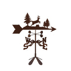 EZ Vane Steel Jumping Deer Weathervane with Wind Cups — 4-Sided Mount