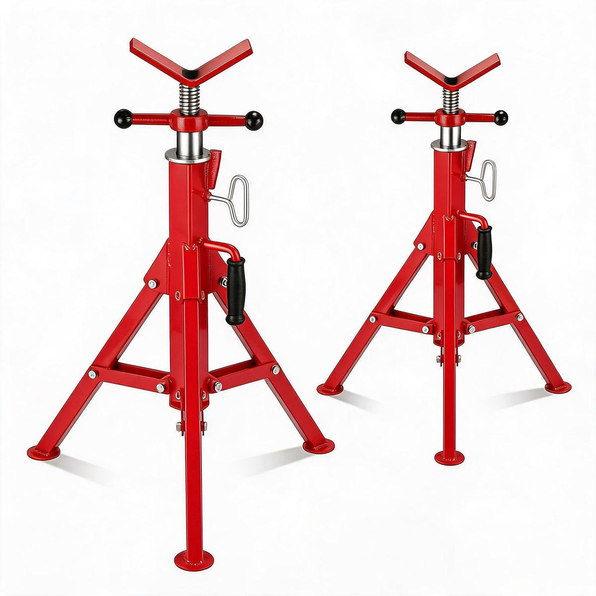 2PCS Pipe Jack Stand, 2500LB Carbon Steel Heavy Duty Pipe Stand,
