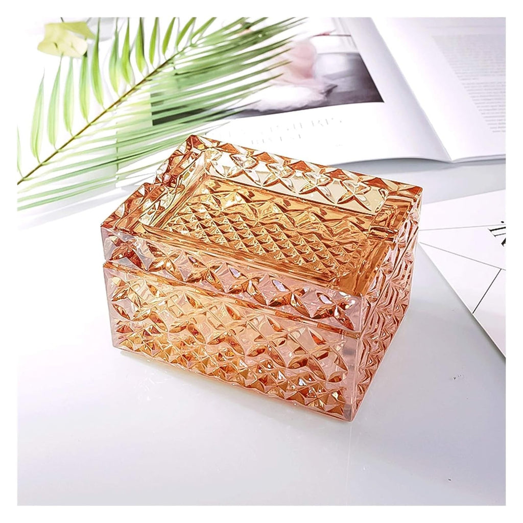 Ashtrays Fashion Crystal Ashtray Multi-function with Cover Dual-use Ashtray Household Living Room Coffee Table ash Tray(Clear)