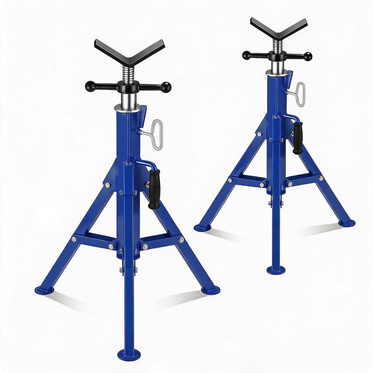 2PCS Pipe Jack Stand, 2500LB Carbon Steel Heavy Duty Pipe Stand,