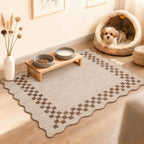 GarveeHome 5x7 Washable Area Rug Checkered Rug for Bedroom Living Room