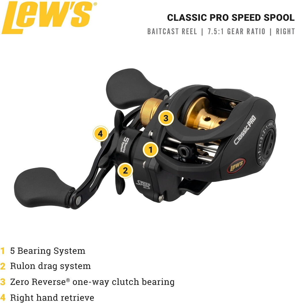 Lew's Classic Pro Speed Spool SLP Baitcast Reel
