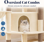 Hey-brother Cat Tree Tower for Indoor Corner with Spacious Condo, MPJ062MJ