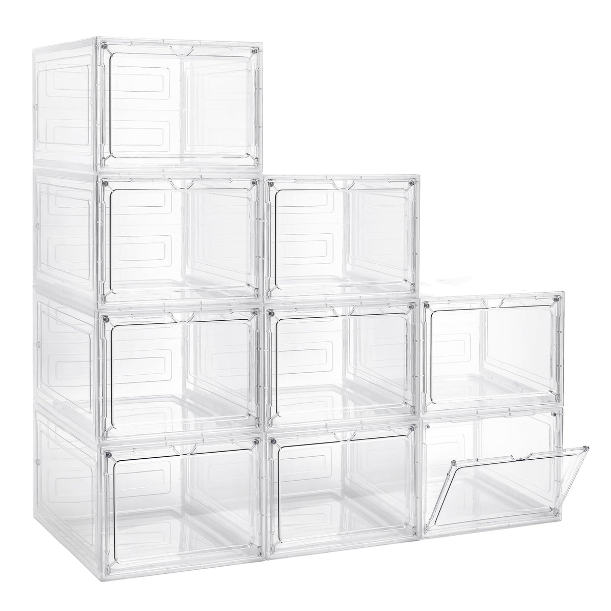 LXLXXL 18 Pack Storage Bins with Lids, 19 Qt Stackable Clear Storage Box