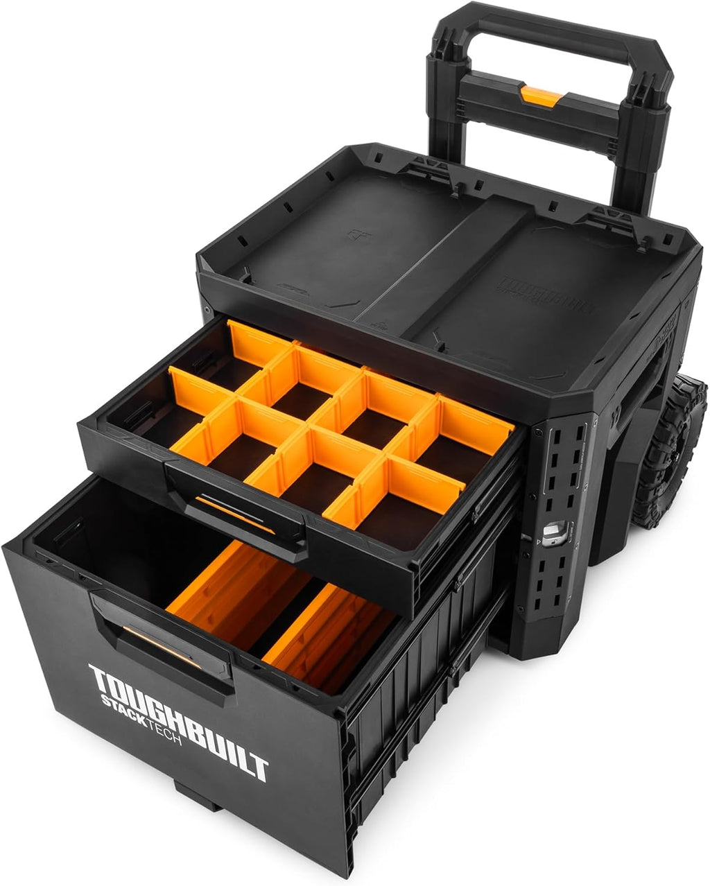 ToughBuilt StackTech 2 Drawer Rolling Locking Tool Box, 240 lb Capacity