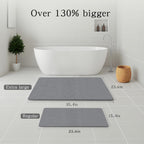 THMINS Extra Large Stone Bath Mat, 36''x24'' Stone Shower Mat