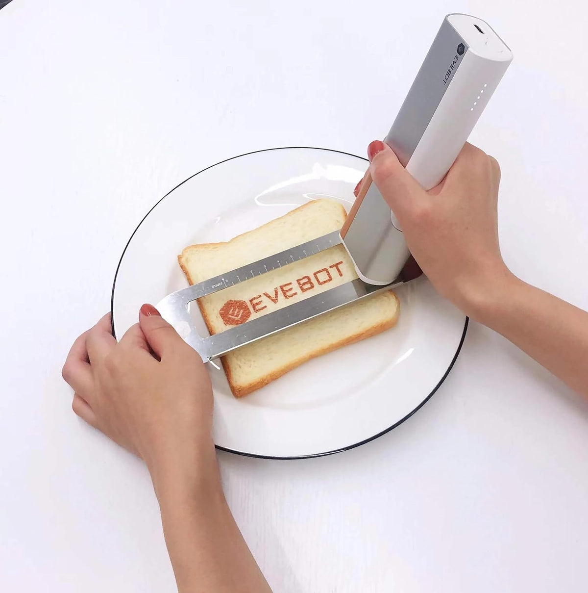 EVEBOT Printpen mini Handheld protable Coffee Print Portable Inkjet Printer Handheld Food safty Grade Food Printer in Bread Cake Machine(Official Package)