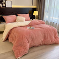 Insulation Hibiscus Winter Quilts, Thickened Super Soft Double-Sided Twin Size Lightweight Breathable Warmth Thick Bed Comforters(A,200x230cm-3.7kg)