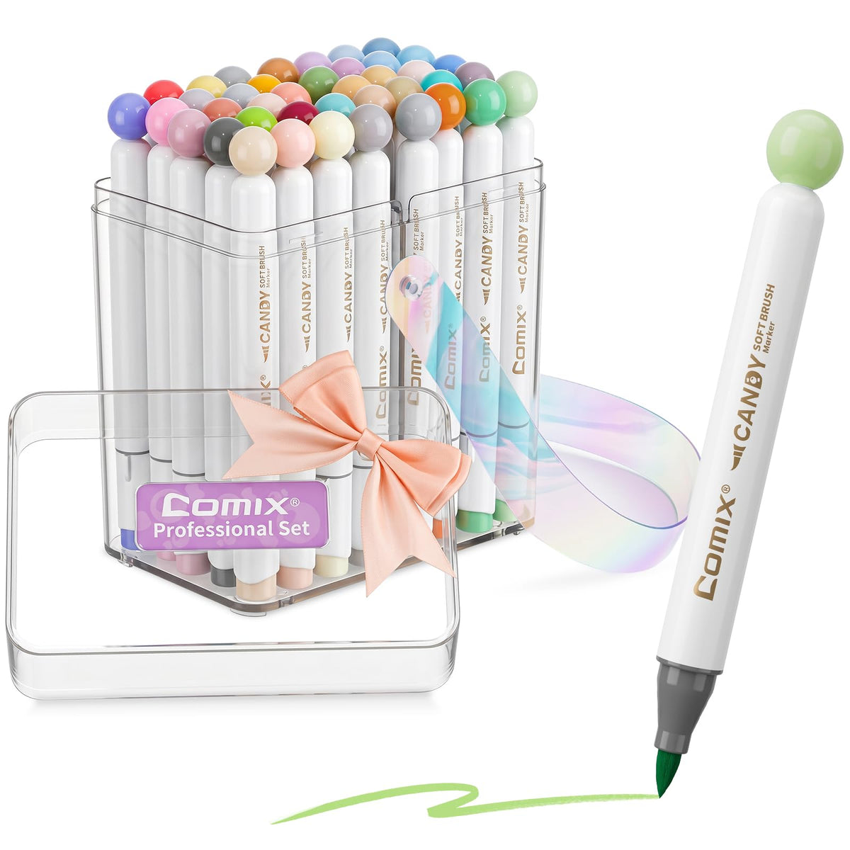 Comix Alcohol Markers Brush Tip, Art Markers 120 Professional Colors