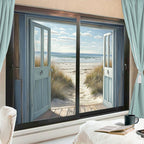 Graffiti Hummingbirds Window Privacy Film 31.5Wx55.1L inch x 2pcs