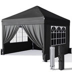 Driftalia 10x10 Pop Up Canopy Tent with Sidewalls, One-Push Instant Setup