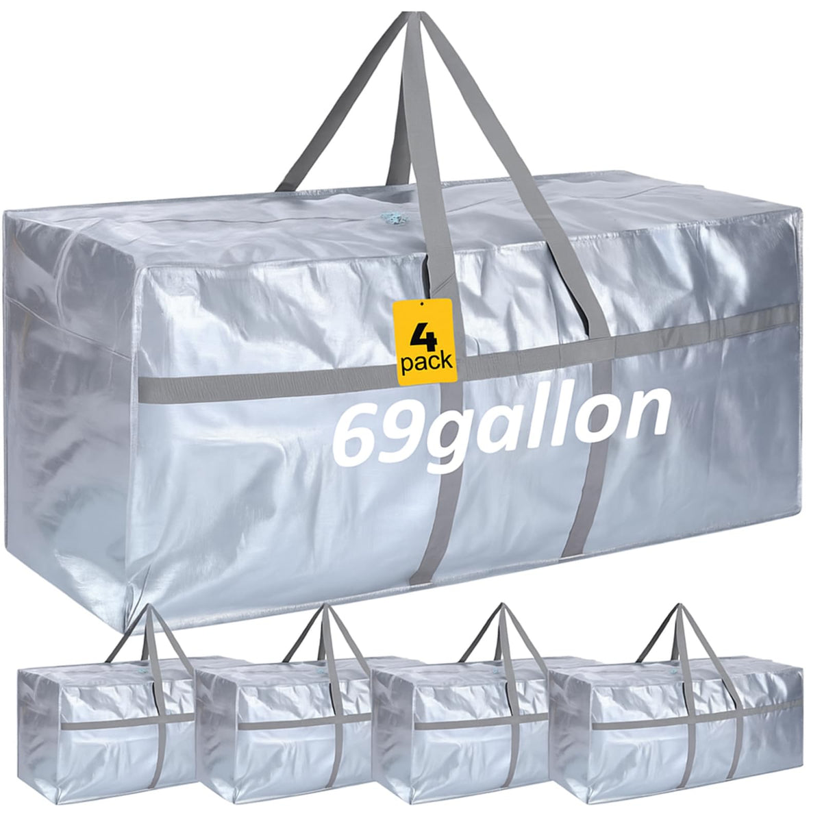 Windyun 4 Pcs 195 Gallon Extra Large Moving Bags XXL Heavy Duty Storage Bag