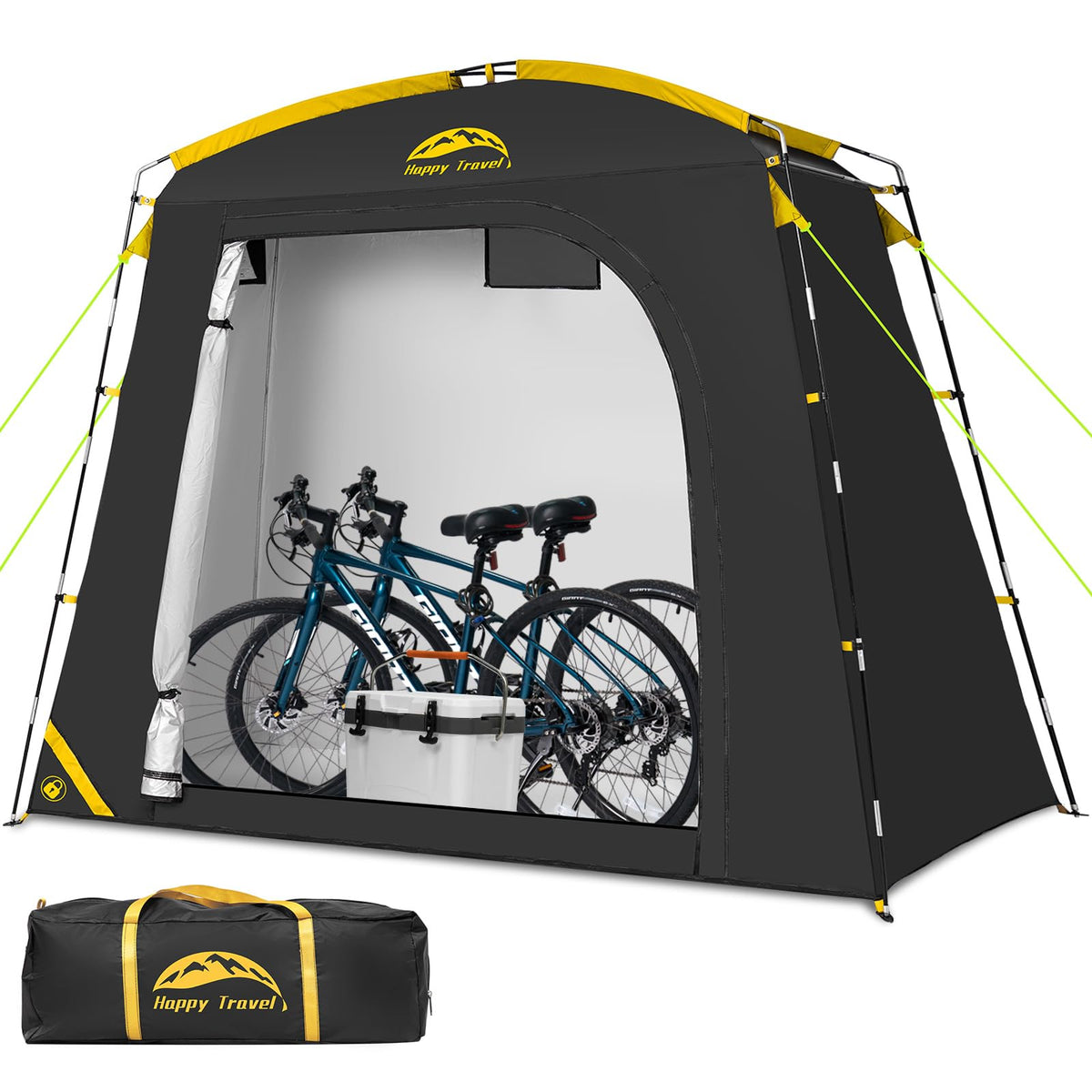 Happy Travel Bike Storage Shed Tent, Waterproof Portable Bicycle Cover Shed