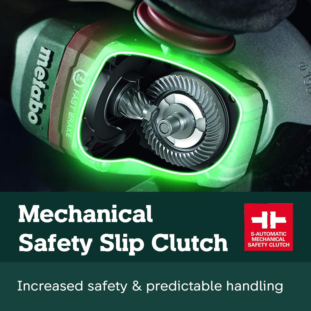 Metabo 4-1/2-5-Inch Angle Grinder, 11 Amp, 11,000 RPM, Non-Locking Paddle Switch, Made in Germany, WP 11-125 Quick, 603624420, Green