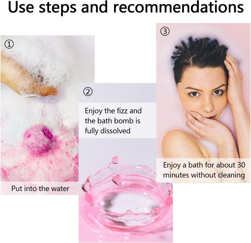 Bath Bombs Gift Set, 50 Handmade Bulk Bath Bombs for Kids, Women, Men