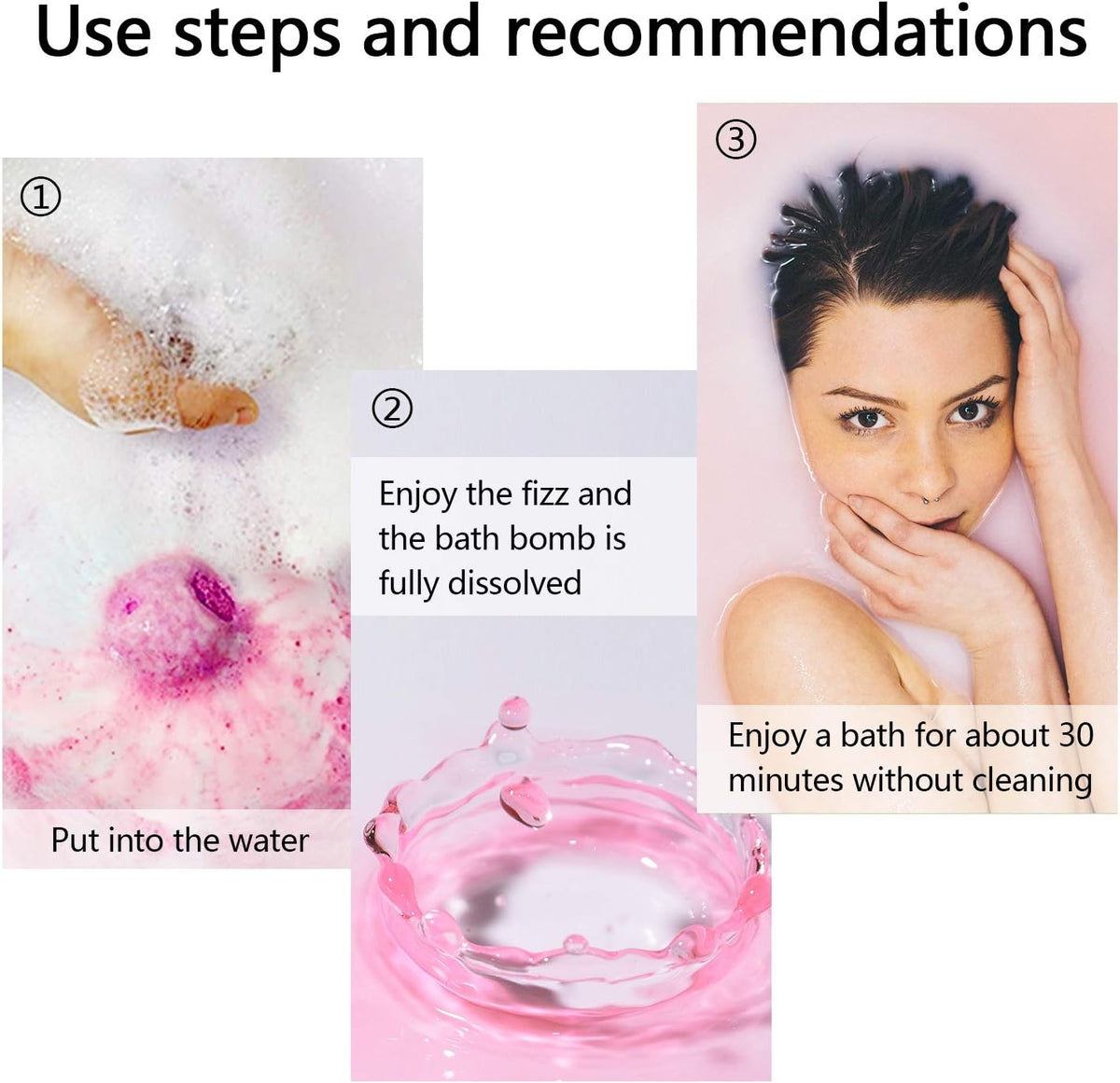 Bath Bombs Gift Set, 50 Handmade Bulk Bath Bombs for Kids, Women, Men