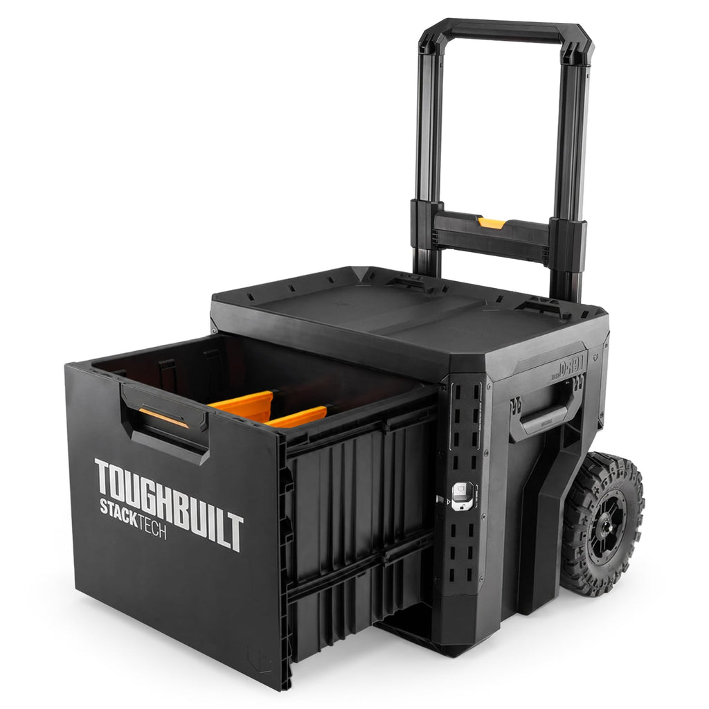 ToughBuilt StackTech 2 Drawer Rolling Locking Tool Box, 240 lb Capacity