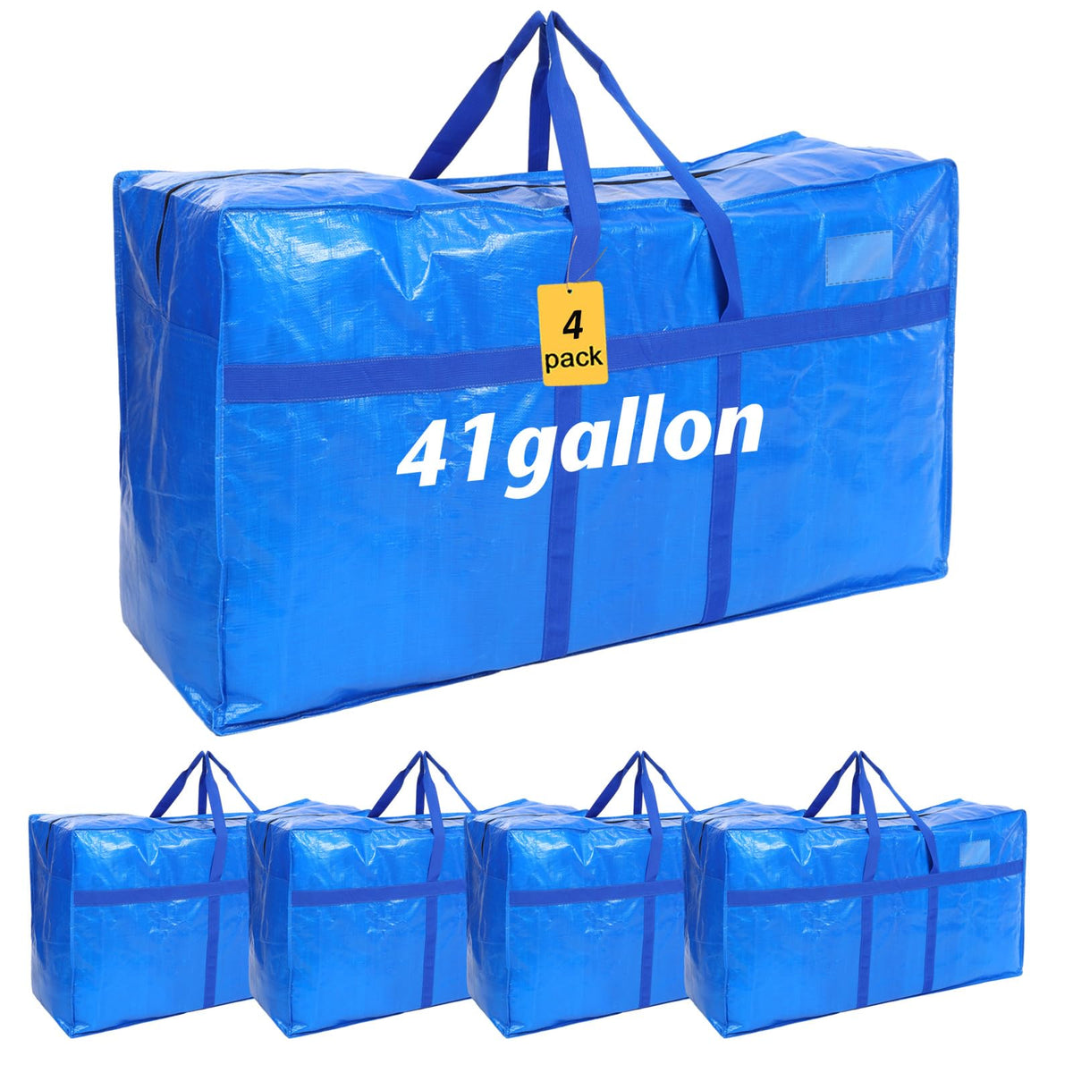 Windyun 4 Pcs 195 Gallon Extra Large Moving Bags XXL Heavy Duty Storage Bag