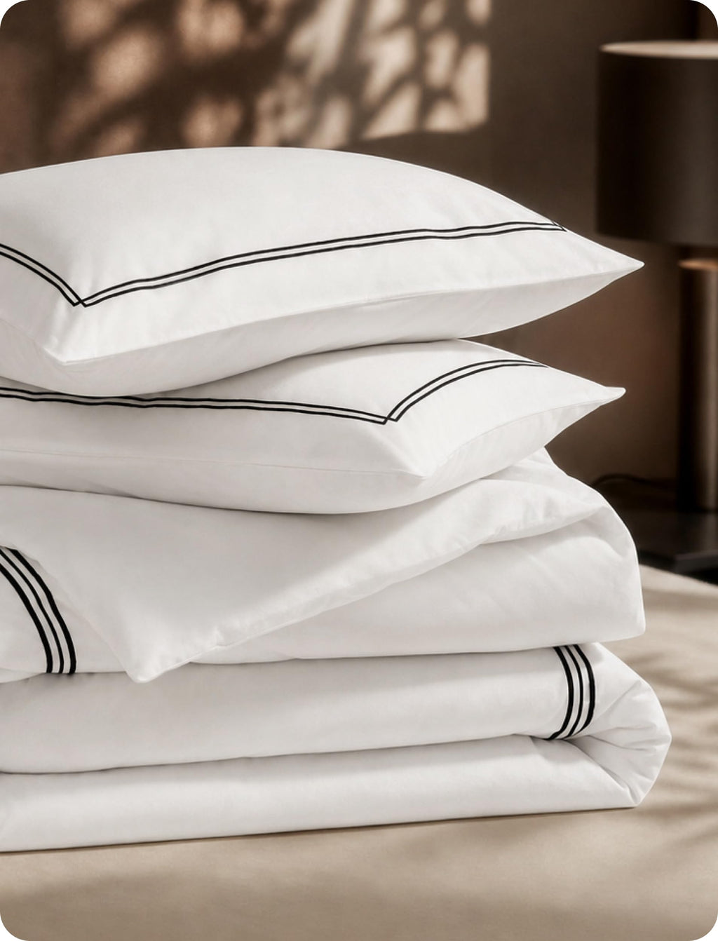 Bedsure PureWoven 100% Cotton Percale Duvet Cover King, Rope Weave, White
