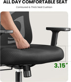 Marsail Ergonomic Office Chair with Lumbar Support and 2D Headrest